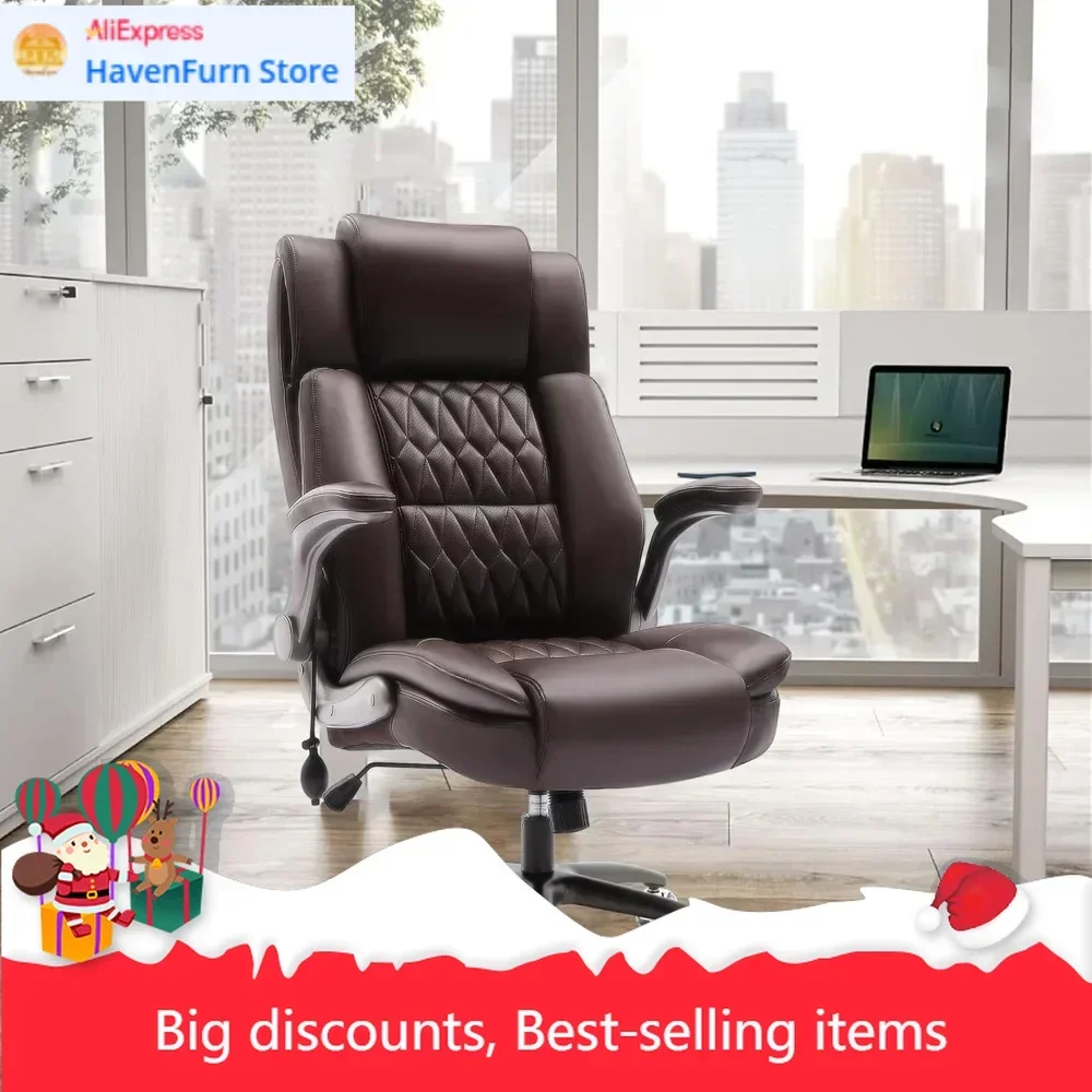 ergonomic high-back office chair with adjustable lumbar support, flip-up armrests, heavy-duty quiet wheels, metal base, and brea
ergonomic high-back office chair with adjustable lumbar support, flip-up armrests, heavy-duty quiet wheels, metal base, and brea