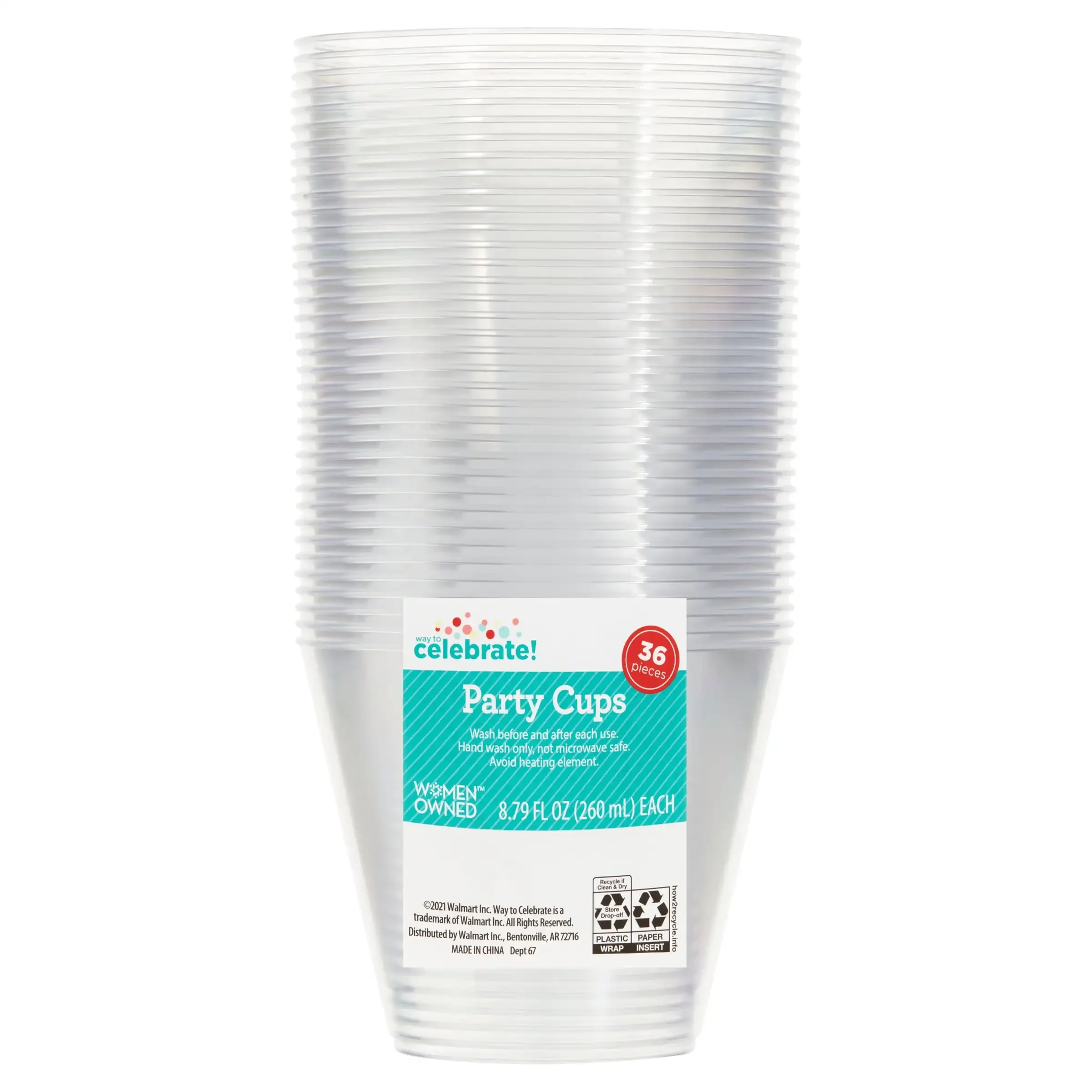 Clear Disposable Cups, 8.79 oz., 36 Pieces
Clear Disposable Cups, 8.79 oz., 36 Pieces