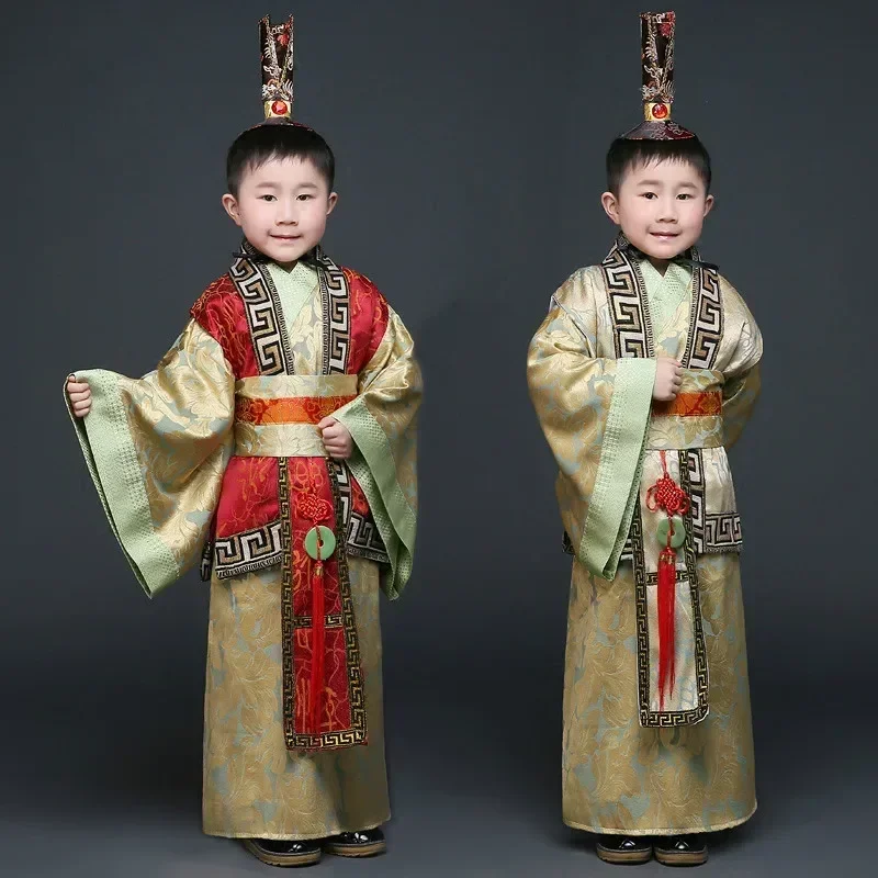 Children The Qin Han Dynasty Prime Minister Minister Robes Boy Child Chinese Hanfu with Hat Stage Performance Clothing
Children The Qin Han Dynasty Prime Minister Minister Robes Boy Child Chinese Hanfu with Hat Stage Performance Clothing