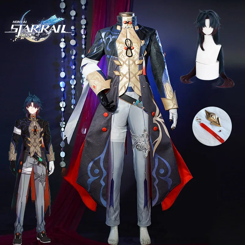 Honkai Star Rail Blade Cosplay Costume Wig Uniform Earrings Stellaron Hunters Astral Express Halloween Party Outfit Women Men*.1
Honkai Star Rail Blade Cosplay Costume Wig Uniform Earrings Stellaron Hunters Astral Express Halloween Party Outfit Women Men*.1