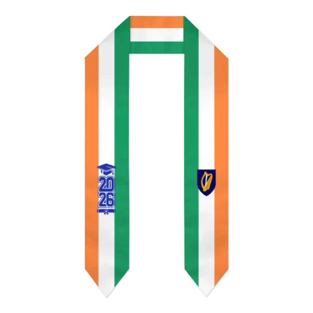 Class of 2026 Ireland Flag Scarf Graduation Sash Stole International Study Abroad Adult Unisex Party Accessory Top Print
Class of 2026 Ireland Flag Scarf Graduation Sash Stole International Study Abroad Adult Unisex Party Accessory Top Print