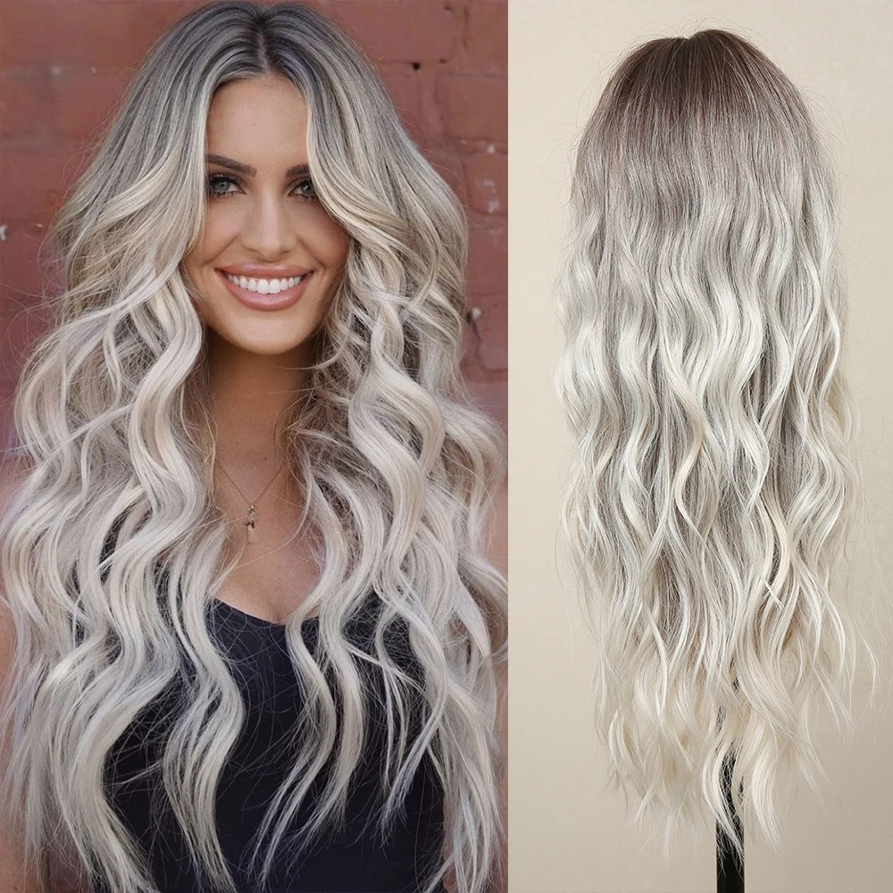 Long Water Wave Lace Front Synthetic Wigs Ombre Black White Wig Middle Part Hair Kinky Curly Lace Wig for Women Daily Party Use
Long Water Wave Lace Front Synthetic Wigs Ombre Black White Wig Middle Part Hair Kinky Curly Lace Wig for Women Daily Party Use