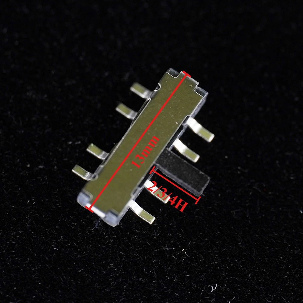 50Pcs/Lot Double Row Eight Feet Three Gear Horizontal Mini Toggle Switch Handle Height 2/3/4mm Side Sliding Switch MSKT-23D20A
50Pcs/Lot Double Row Eight Feet Three Gear Horizontal Mini Toggle Switch Handle Height 2/3/4mm Side Sliding Switch MSKT-23D20A