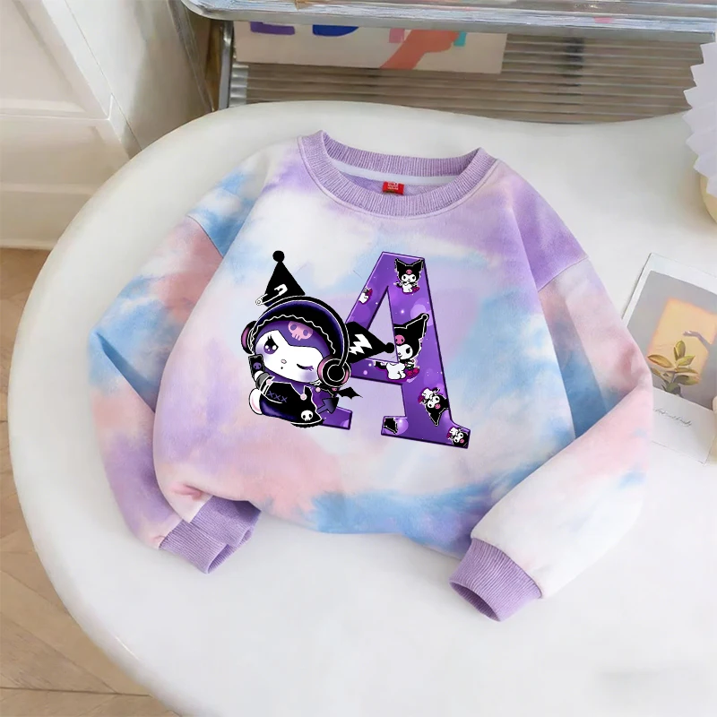 Sanrio Kuromi Cute Hoodie Children Casual Sweatshirt Girl Fashion Pullover Baby Cartoon Letter Print Tops Spring Autumn Clothing
Sanrio Kuromi Cute Hoodie Children Casual Sweatshirt Girl Fashion Pullover Baby Cartoon Letter Print Tops Spring Autumn Clothing