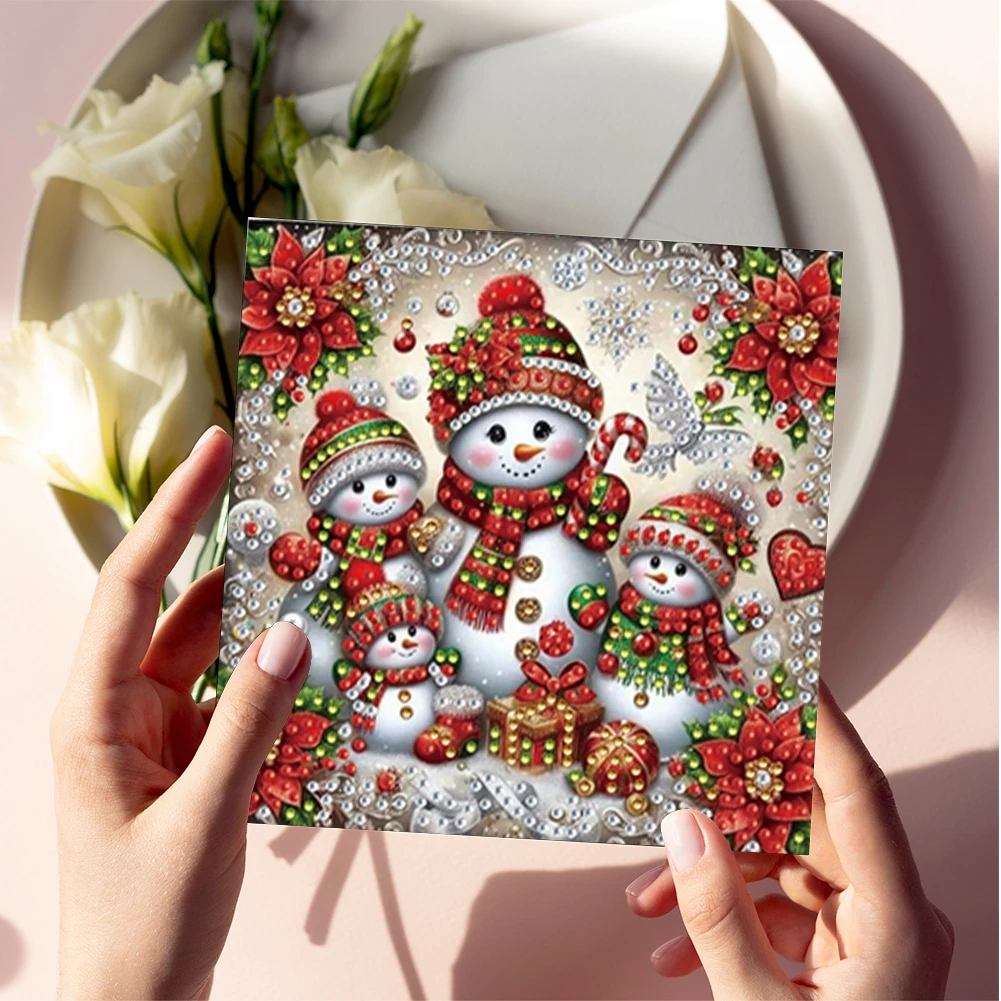 6Pcs Snowman DIY Diamond Painting Greeting Card Set with Envelopes Crystal Painting Art Greeting Cards for Beginner Adult Holiday Gifts
6Pcs Snowman DIY Diamond Painting Greeting Card Set with Envelopes Crystal Painting Art Greeting Cards for Beginner Adult Holiday Gifts