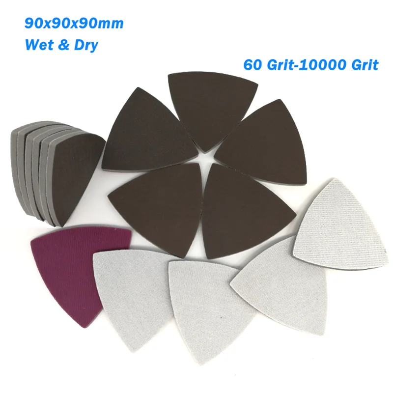 90x90x90mm Triangular Sandpaper 60 Grit-10000 Grit Wet Dry Flocking Sanding Disc Abrasive Tools for Polishing & Grinding
90x90x90mm Triangular Sandpaper 60 Grit-10000 Grit Wet Dry Flocking Sanding Disc Abrasive Tools for Polishing & Grinding