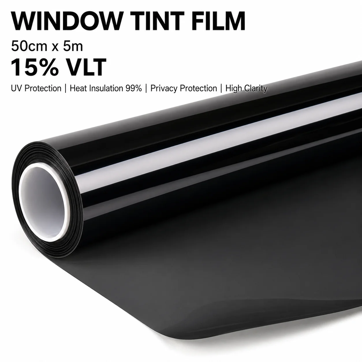 15% VLT Dark Smoke Nano Ceramic Car Window Tint Film 50cmX500cm Summer Cooling Nano Ceramic Curl Sheet Auto Glass Roll DIY Glass
15% VLT Dark Smoke Nano Ceramic Car Window Tint Film 50cmX500cm Summer Cooling Nano Ceramic Curl Sheet Auto Glass Roll DIY Glass
