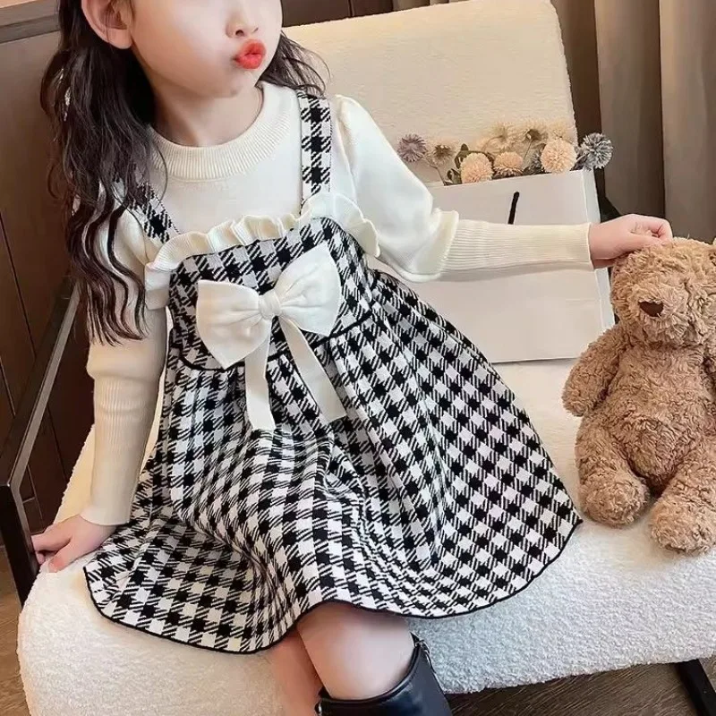Girls' Autumn Winter New Fashion High Neck Pullover Long Sleeve Plaid Casual Versatile Western Kids Children's Clothing Dresses
Girls' Autumn Winter New Fashion High Neck Pullover Long Sleeve Plaid Casual Versatile Western Kids Children's Clothing Dresses