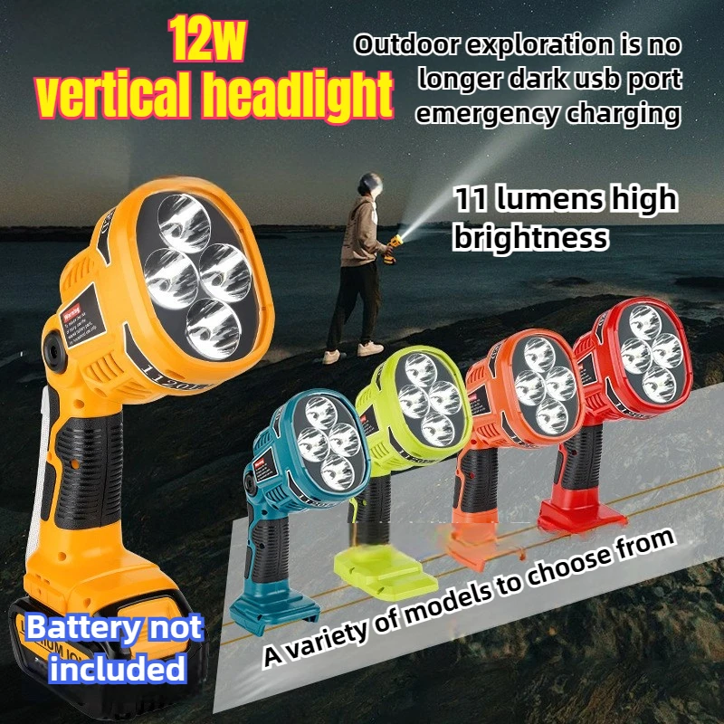 Cordless LED Work Light Compatible with Milwaukee m18 18V Battery 12W 1120LM Flashlight Jobsite Light USB Port Outdoor Spotlight
Cordless LED Work Light Compatible with Milwaukee m18 18V Battery 12W 1120LM Flashlight Jobsite Light USB Port Outdoor Spotlight