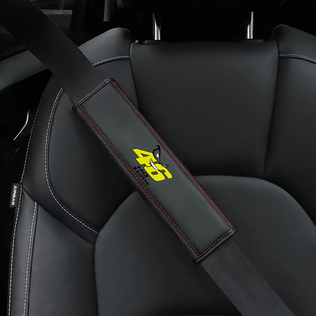 1pc Black PU Leather Car Seat Belt Shoulder Pad Cover with "46NO FEAR" Print, Soft Universal Interior Accessory for Most Cars
1pc Black PU Leather Car Seat Belt Shoulder Pad Cover with "46NO FEAR" Print, Soft Universal Interior Accessory for Most Cars