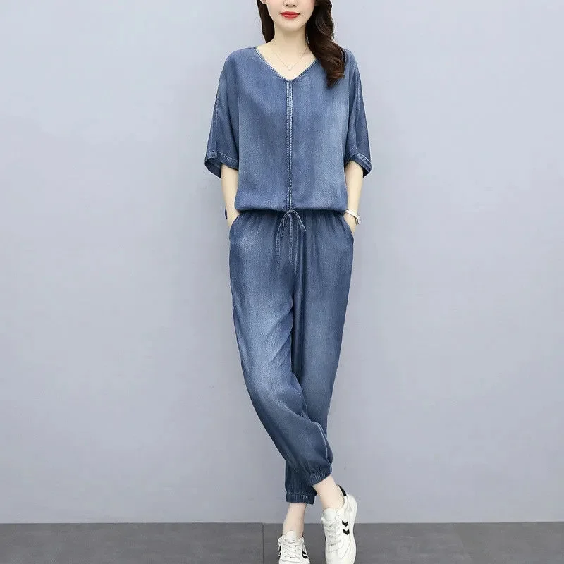 Tian Si Denim Set Women's 2023 Summer New Korean Style Fashion Commuter Age Reducing Leisure Network Red Loose Summer Two Piece
Tian Si Denim Set Women's 2023 Summer New Korean Style Fashion Commuter Age Reducing Leisure Network Red Loose Summer Two Piece