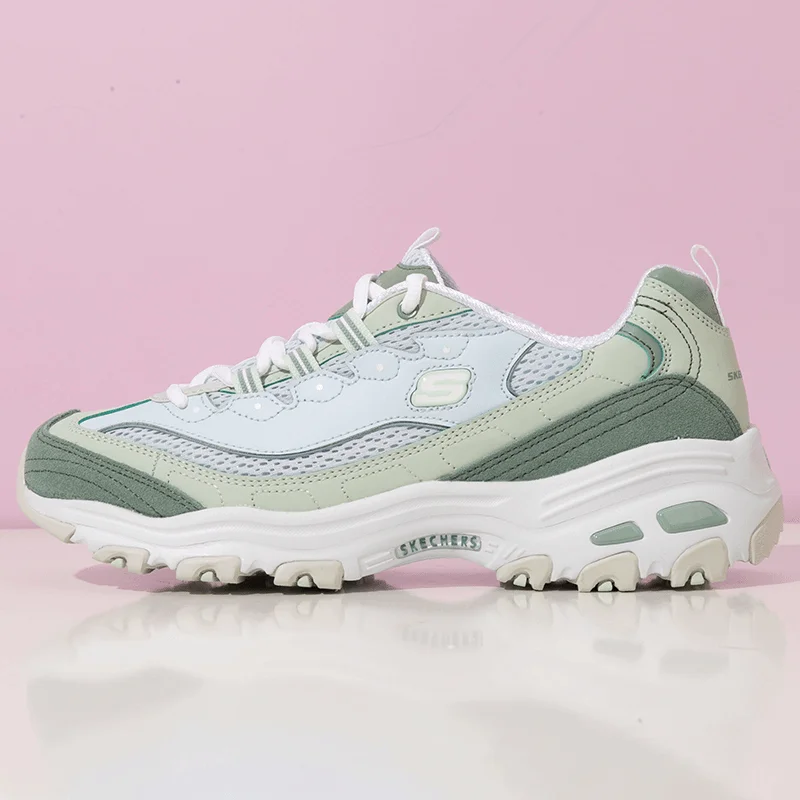 Женская спортивная обувь серии Skechers D'Lites, легкая повседневная обувь, обувь для папы в стиле ретро, дышащая пригородная обувь 896209-Sage 
Женская спортивная обувь серии Skechers D'Lites, легкая повседневная обувь, обувь для папы в стиле ретро, дышащая пригородная обувь 896209-Sage