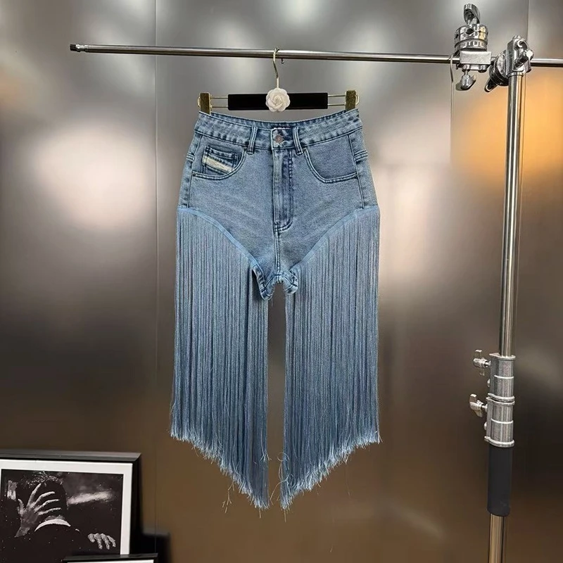 2025 summer fashion slimming design niche tassel splicing heavy-duty denim shorts spicy girl style street wide leg shorts
2025 summer fashion slimming design niche tassel splicing heavy-duty denim shorts spicy girl style street wide leg shorts