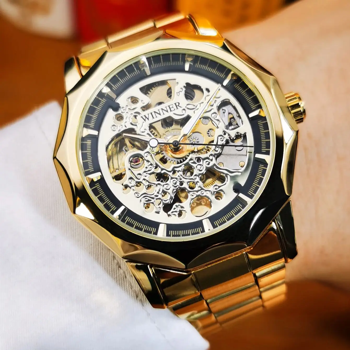 Автоматические часы с золотым скелетом для мужчин, нерегулярные деловые механические мужские часы, лучший бренд, роскошный ремешок из нержавеющей стали, ПОБЕДИТЕЛЬ
Автоматические часы с золотым скелетом для мужчин, нерегулярные деловые механические мужские часы, лучший бренд, роскошный ремешок из нержавеющей стали, ПОБЕДИТЕЛЬ