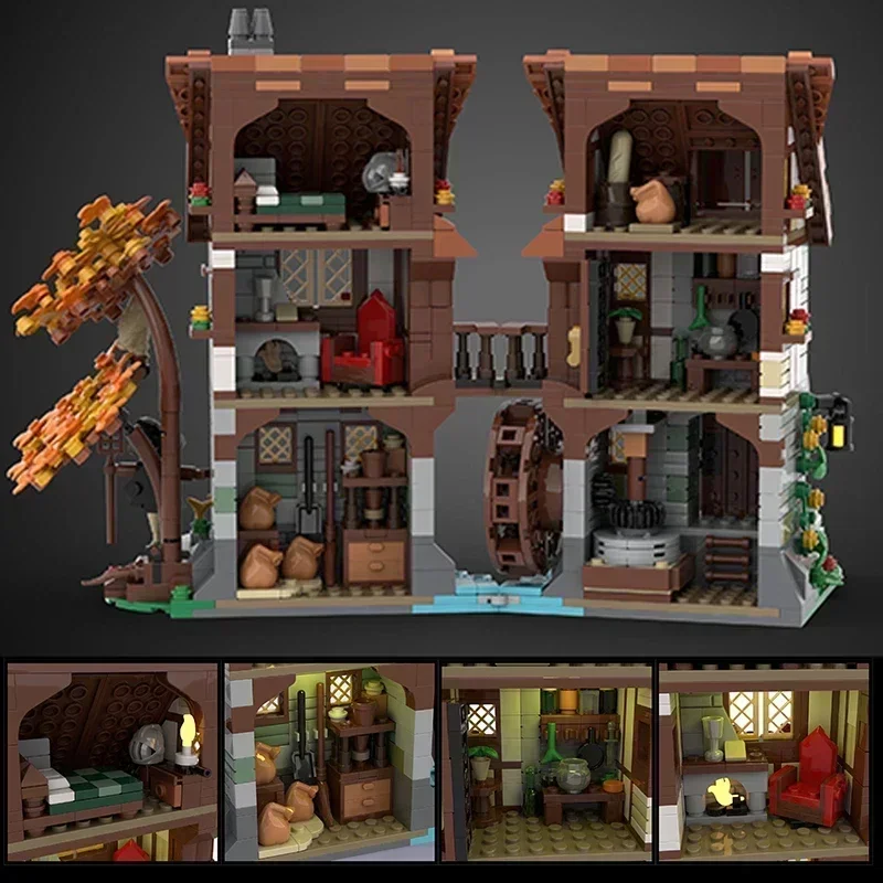 Moc Building Bricks Classics Street View Model Medieval Watermill Technology Modular Blocks Gift Christmas Toy DIY Sets Assembly
Moc Building Bricks Classics Street View Model Medieval Watermill Technology Modular Blocks Gift Christmas Toy DIY Sets Assembly