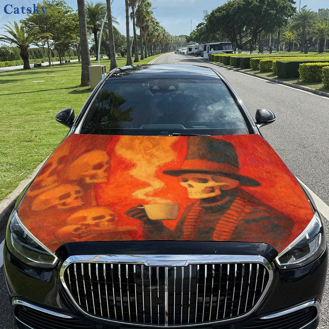 Skull and a Figure Car Hood Vinyl Wrap - Waterproof, Self-Adhesive, Surface Protection Decal Sticker For Auto Engine,Realistic P
Skull and a Figure Car Hood Vinyl Wrap - Waterproof, Self-Adhesive, Surface Protection Decal Sticker For Auto Engine,Realistic P