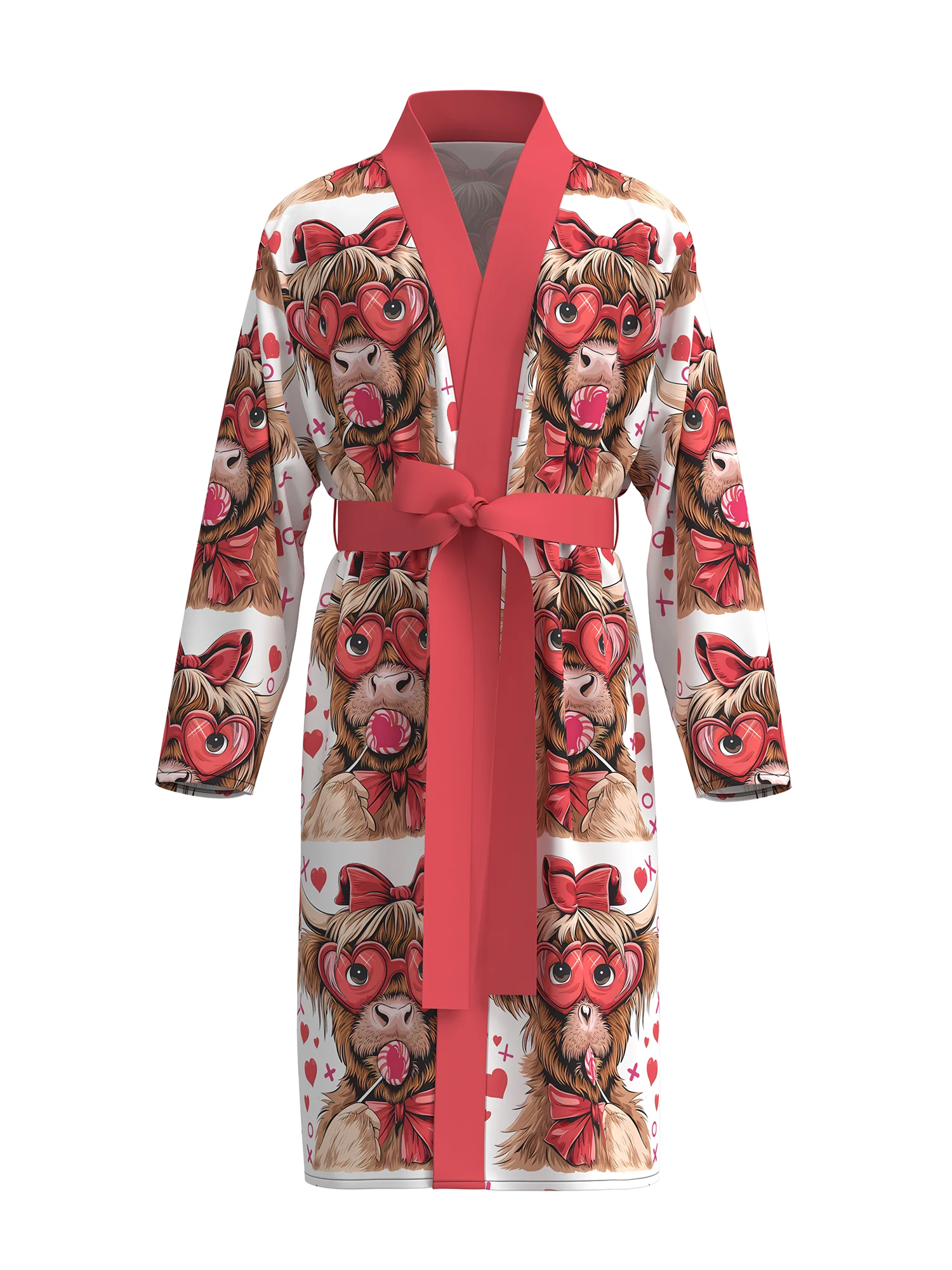 Men's 3D printed bathrobe brave cow cow pattern skin-friendly quick-drying spring and autumn thin style with belt
Men's 3D printed bathrobe brave cow cow pattern skin-friendly quick-drying spring and autumn thin style with belt