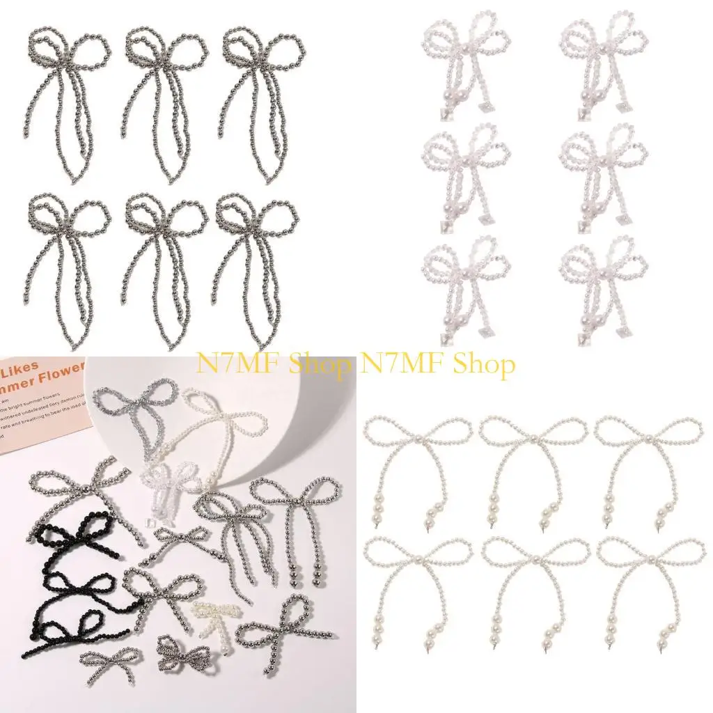 N7MF Elegant Bowknot Component Handmade Beaded Bowknot Pendant Wedding Jewelry Component Acrylic Texture for Stylish Outfit
N7MF Elegant Bowknot Component Handmade Beaded Bowknot Pendant Wedding Jewelry Component Acrylic Texture for Stylish Outfit