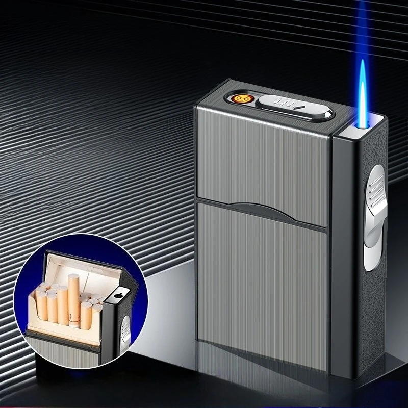 Men's Cigarette Box Lighter Multifunction Three-in-One Gas and Electricity Dual-Use Tungsten Wire Windproof Cigarette Lighter
Men's Cigarette Box Lighter Multifunction Three-in-One Gas and Electricity Dual-Use Tungsten Wire Windproof Cigarette Lighter