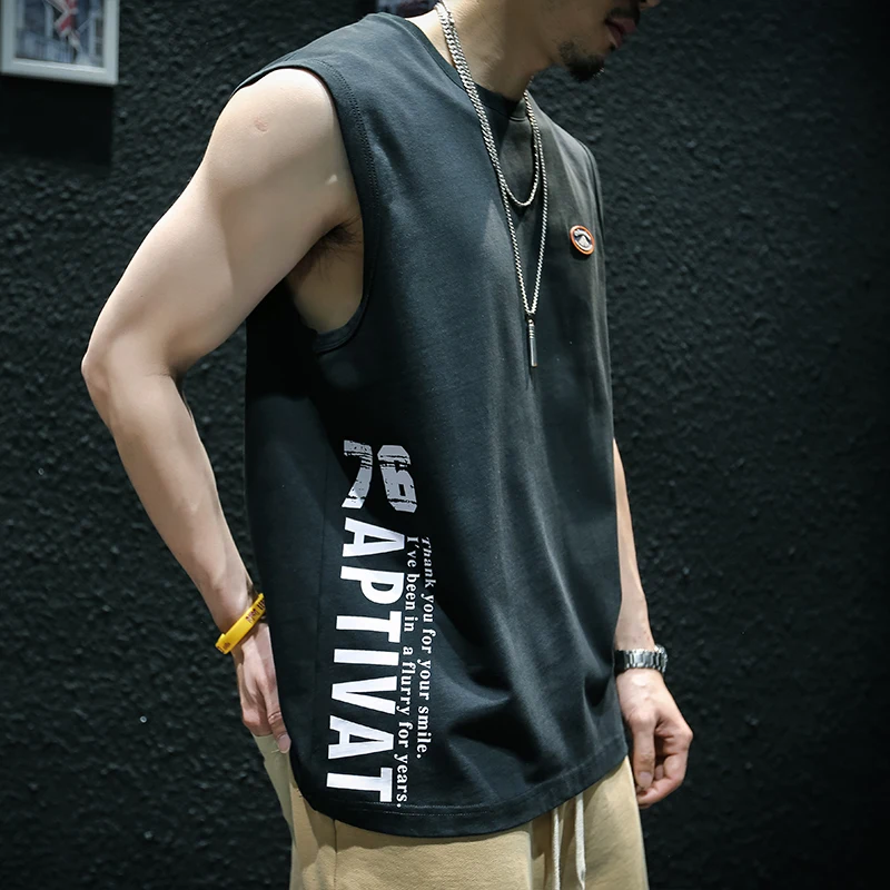 Summer Loose Fit Men's Cotton Tank Top Sleeveless Fitness Short Sleeve Trendy Brand Sporty Breathable round Neck T-Shirt
Summer Loose Fit Men's Cotton Tank Top Sleeveless Fitness Short Sleeve Trendy Brand Sporty Breathable round Neck T-Shirt