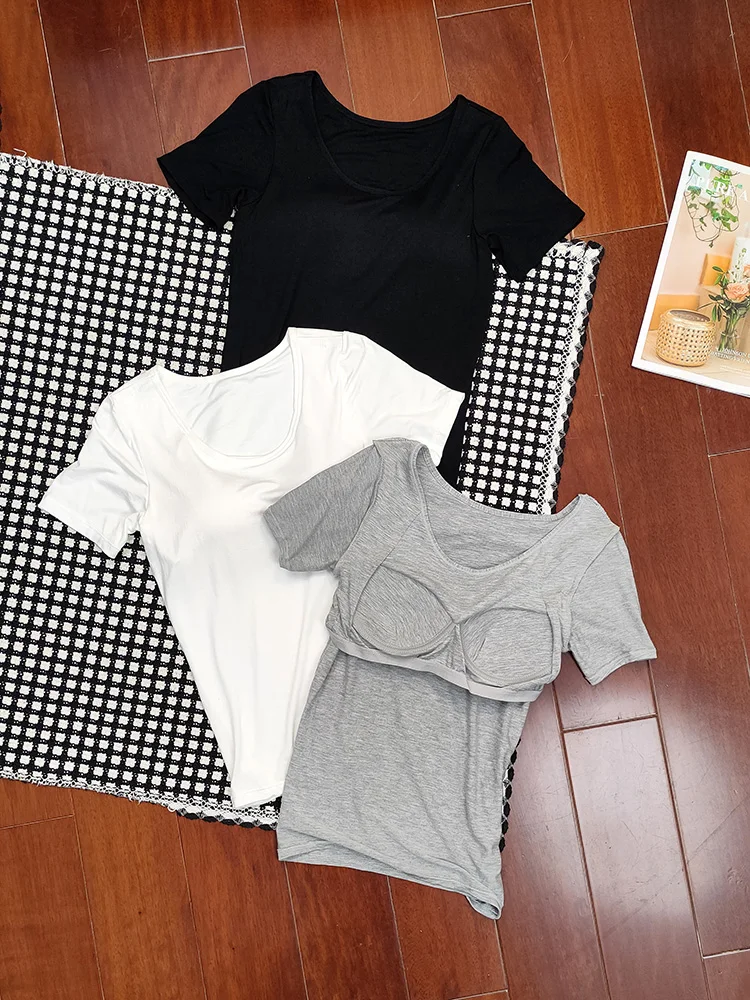 Comfortable Slim Fit round Neck Home Top for Women Summer New Style Knitted Cotton Fabric Inner Wear Base Layer Single Wear
Comfortable Slim Fit round Neck Home Top for Women Summer New Style Knitted Cotton Fabric Inner Wear Base Layer Single Wear