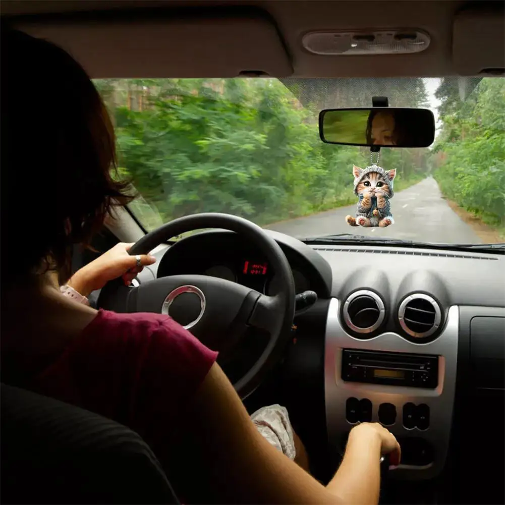 2D Car Pendant Hanging Ornament With Chain Realistic Hanging Ornament Rearview Car Decor Cat-Shaped Animal Craf Interior Mi H5A4
2D Car Pendant Hanging Ornament With Chain Realistic Hanging Ornament Rearview Car Decor Cat-Shaped Animal Craf Interior Mi H5A4