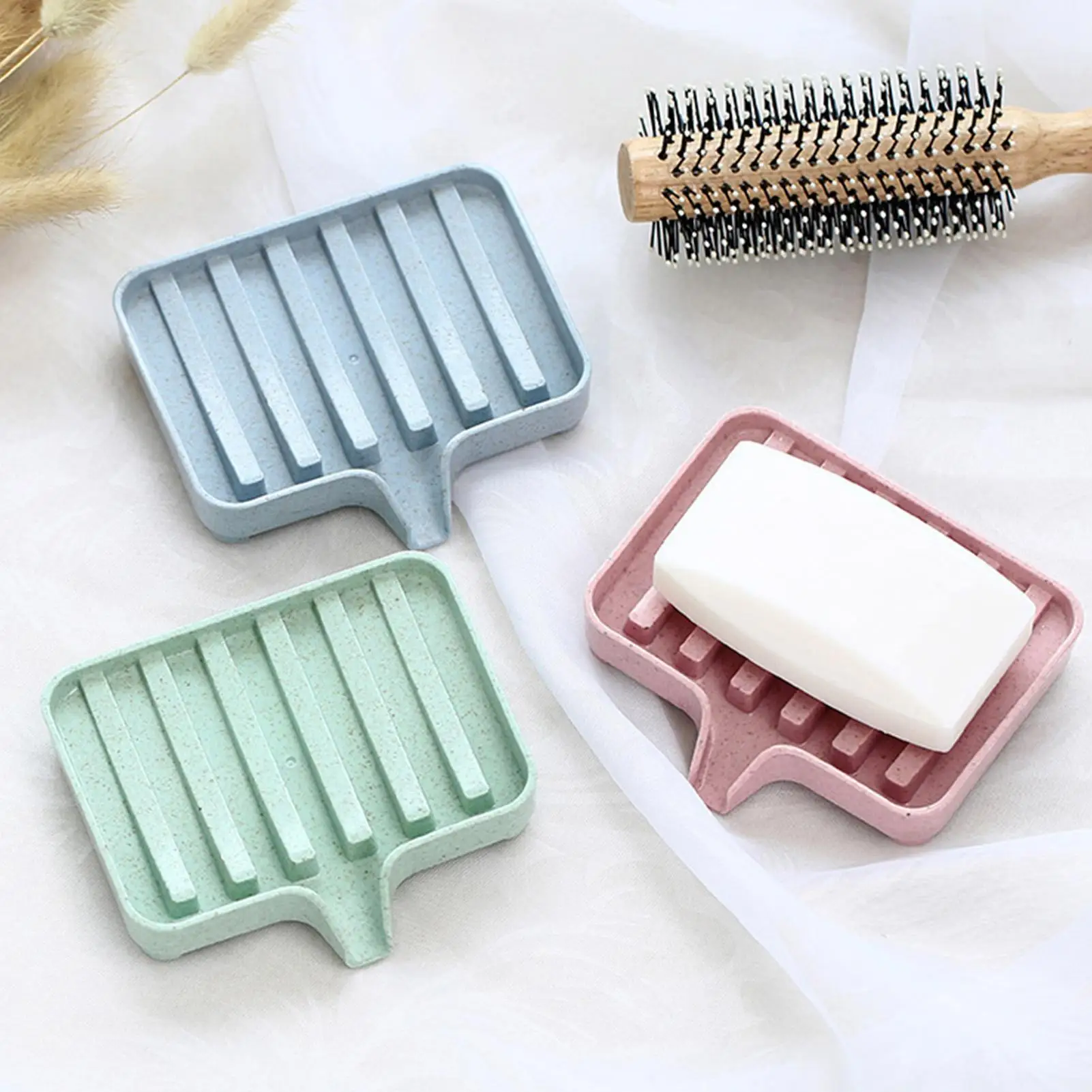 Soap Dish with Drain Soap Tray Shower Soap Storage striped design Household Efficient Drain Rack for Bathroom Accessories
Soap Dish with Drain Soap Tray Shower Soap Storage striped design Household Efficient Drain Rack for Bathroom Accessories