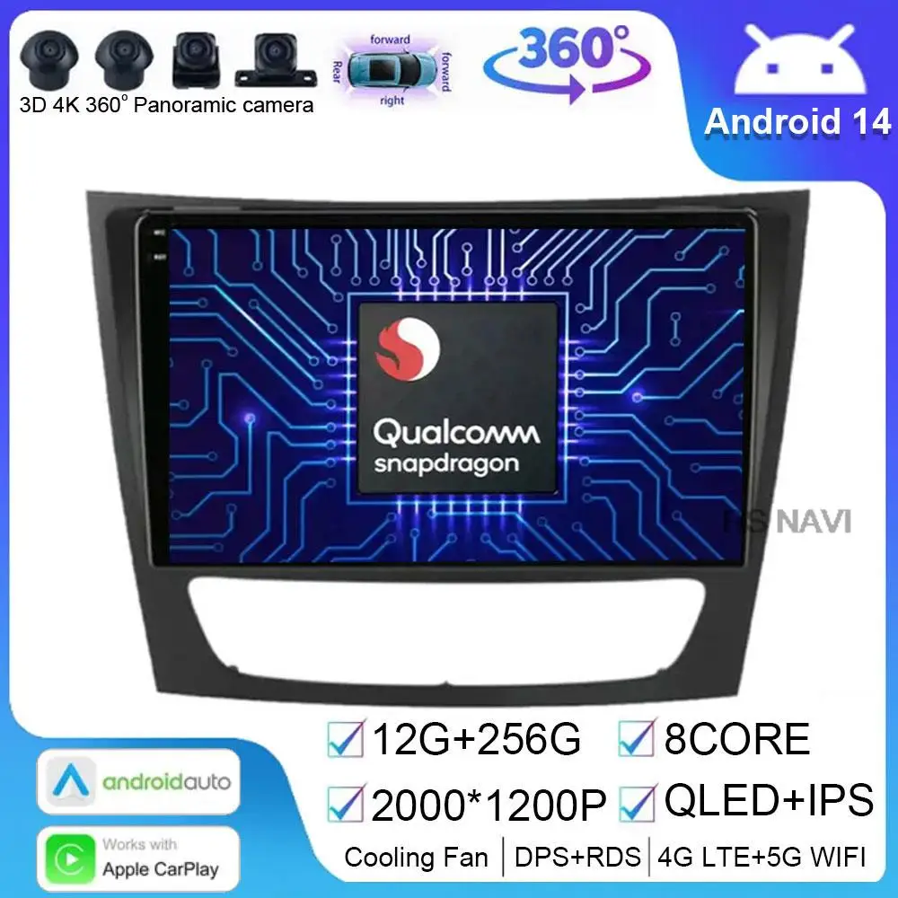 Android 14 For Mercedes Benz E-class E Class W211 E200 CLS 2002-2010 Car Radio Multimedia Navigation Video Player GPS Carplay BT
Android 14 For Mercedes Benz E-class E Class W211 E200 CLS 2002-2010 Car Radio Multimedia Navigation Video Player GPS Carplay BT