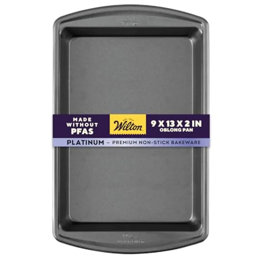 Platinum Non-Stick 13 x 9 Inch Oblong Baking or Roasting Pan Cold-Rolled Steel Bakeware Made without PFAS Packaging May Vary
Platinum Non-Stick 13 x 9 Inch Oblong Baking or Roasting Pan Cold-Rolled Steel Bakeware Made without PFAS Packaging May Vary
