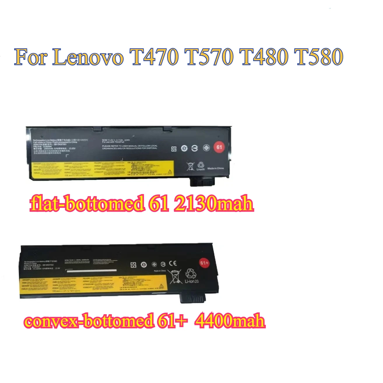 Suitable for Lenovo T470 T570 T480 T580 01AV425 01AV426 01AV427 01AV493 61 61+
Suitable for Lenovo T470 T570 T480 T580 01AV425 01AV426 01AV427 01AV493 61 61+
