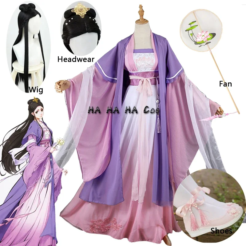 Anime Mo Dao Zu Shi Jiang YanLi Cosplay Costume Traitioanl Chinese Hanfu Purple Dress Women Tang Suit Shoes Wig Headwear Fan
Anime Mo Dao Zu Shi Jiang YanLi Cosplay Costume Traitioanl Chinese Hanfu Purple Dress Women Tang Suit Shoes Wig Headwear Fan