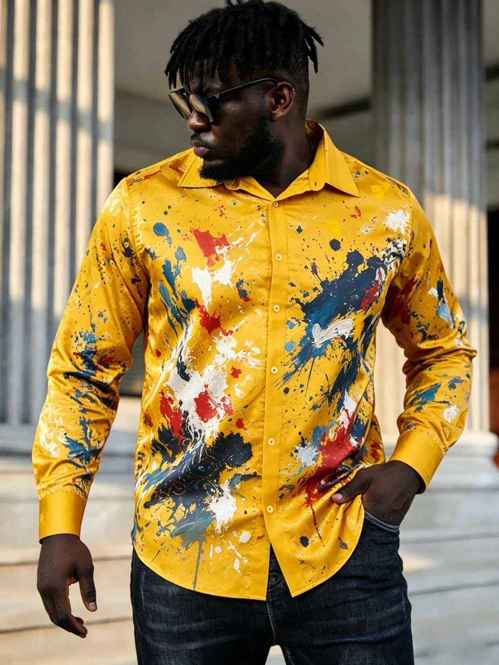 Men Summer Long Sleeve Collar Shirt Modern Graffiti Color-Block Printed Shirt Vacation Leisure Party Clothing Men Spot Wholesale
Men Summer Long Sleeve Collar Shirt Modern Graffiti Color-Block Printed Shirt Vacation Leisure Party Clothing Men Spot Wholesale
