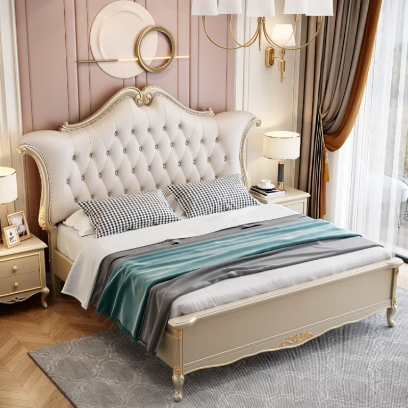 European Wood Modern Bed Headboard Beige Designer Full Double Size Bedroom Base With Storage Bed Furniture
European Wood Modern Bed Headboard Beige Designer Full Double Size Bedroom Base With Storage Bed Furniture