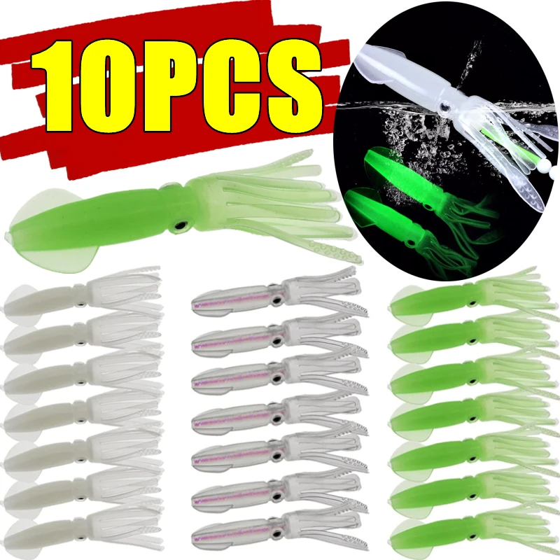 1-10PCS Lifelike Luminous Soft Lures Octopus Soft Skirts Squid Lures Artificial Soft Squid Jig Fishing Lures Fishing Accessories
1-10PCS Lifelike Luminous Soft Lures Octopus Soft Skirts Squid Lures Artificial Soft Squid Jig Fishing Lures Fishing Accessories