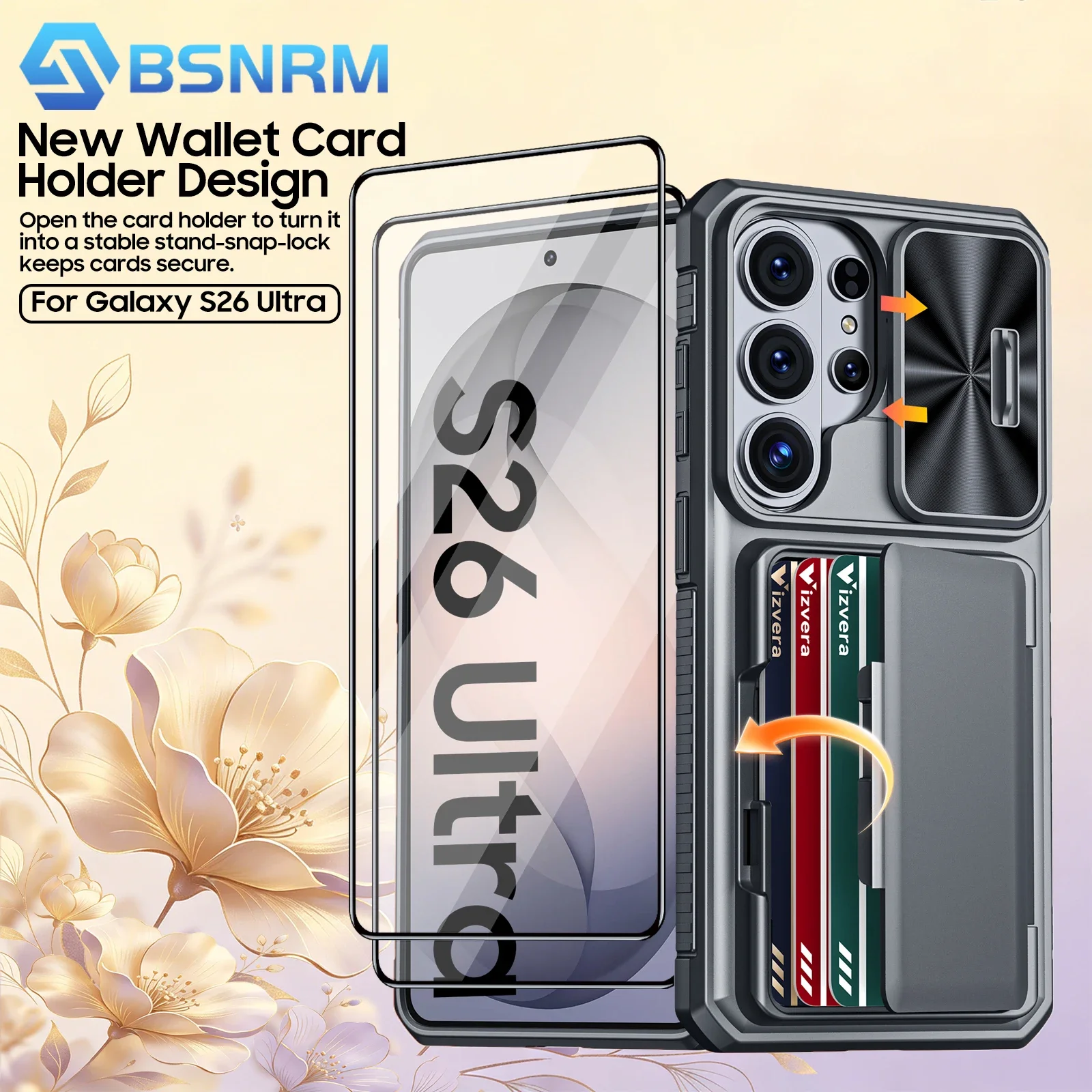 For Galaxy S26 Ultra Wallet Case,with Camera Cover,Card Holder(4 Cards)&Kickstand,Full Body Protective Case for Women & Men-Gray
For Galaxy S26 Ultra Wallet Case,with Camera Cover,Card Holder(4 Cards)&Kickstand,Full Body Protective Case for Women & Men-Gray