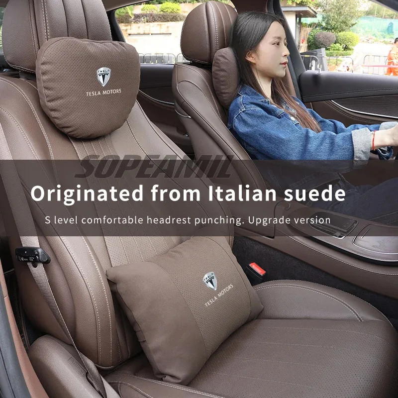 Tesla Model 3 Model Y Model S Model X Cybertruck Roadsrer Car Ventilate Suede Headrest Neck Support Seat Waist Cushion Pillow
Tesla Model 3 Model Y Model S Model X Cybertruck Roadsrer Car Ventilate Suede Headrest Neck Support Seat Waist Cushion Pillow