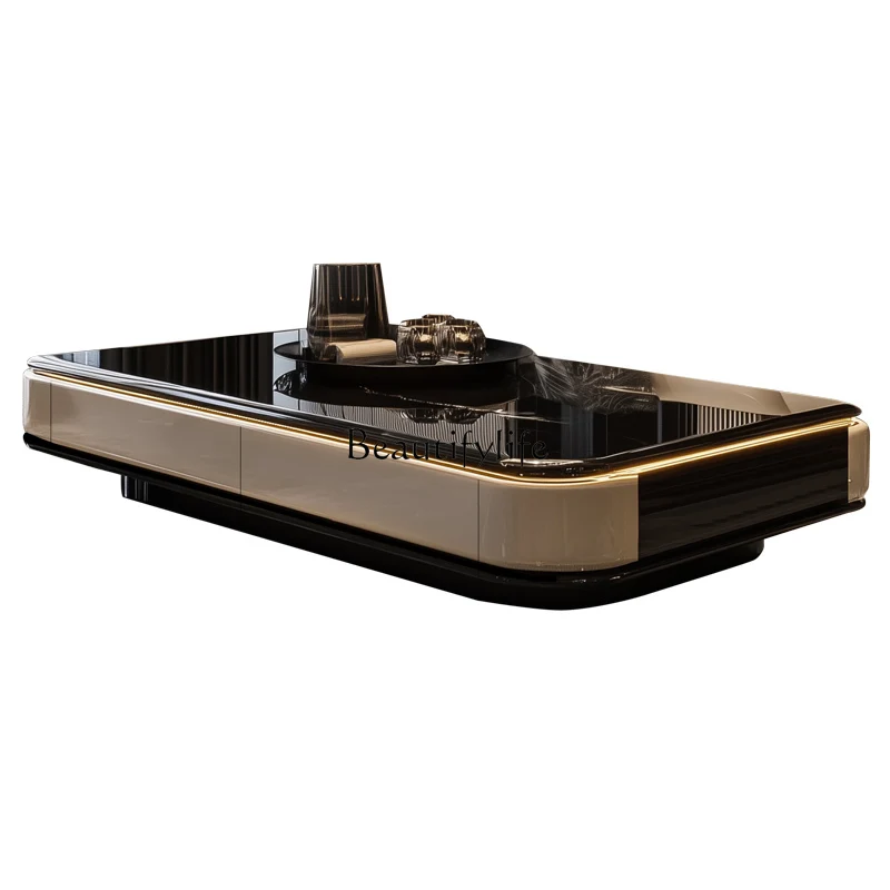 Italian minimalist glass coffee table light luxury high-end coffee table
Italian minimalist glass coffee table light luxury high-end coffee table