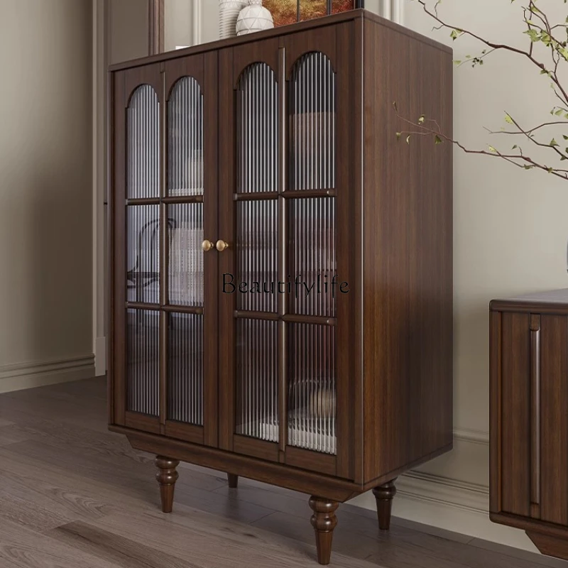 Retro wine cabinet glass door living room wall display cabinet modern simplicity
Retro wine cabinet glass door living room wall display cabinet modern simplicity