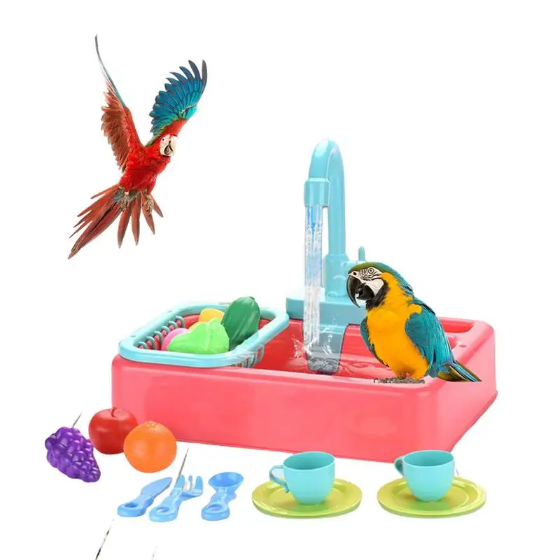 Parrot Bird Bathtub Pool Bird Automatic Bathing Box Bird Bath Shower with Faucet Bird Shower Bathing Tub Toys for Parakeets
Parrot Bird Bathtub Pool Bird Automatic Bathing Box Bird Bath Shower with Faucet Bird Shower Bathing Tub Toys for Parakeets
