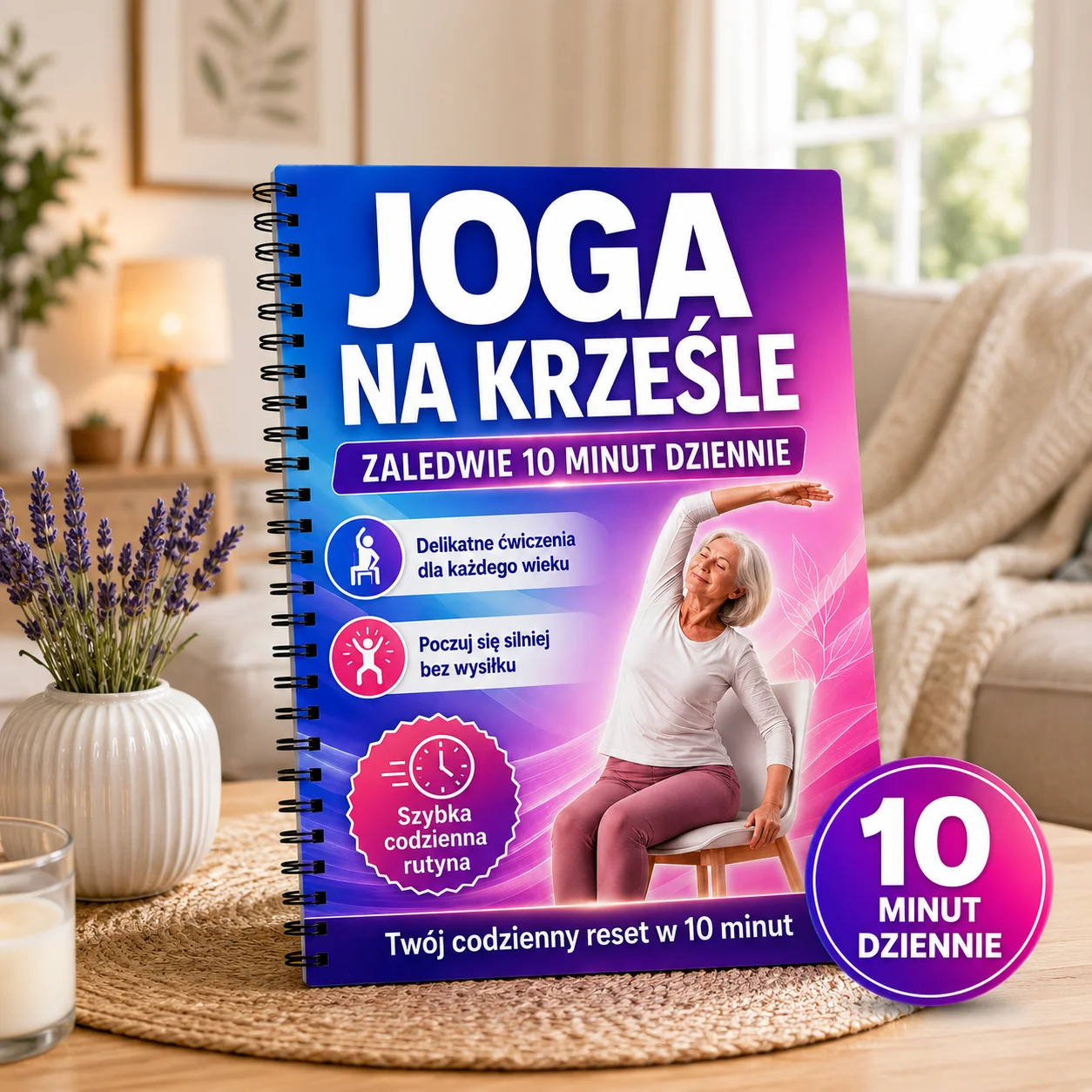Chair Yoga for Seniors Book Gentle Daily Stretching Exercises 10 Minute Home Workout Guide A5 Spiral Notebook
Chair Yoga for Seniors Book Gentle Daily Stretching Exercises 10 Minute Home Workout Guide A5 Spiral Notebook