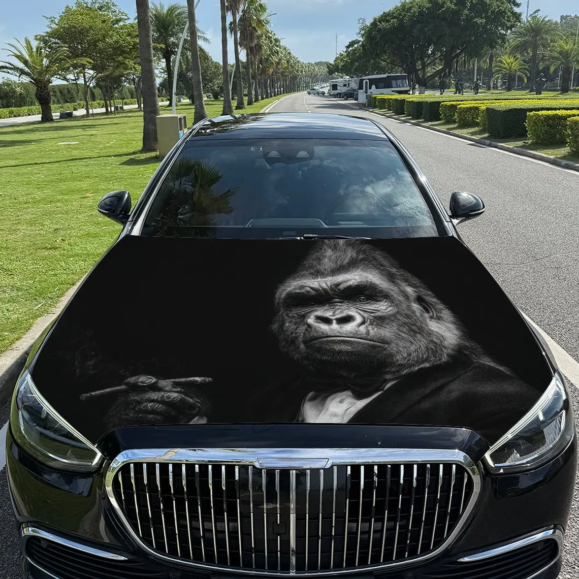 Suit - Wearing Gorilla Boss Car Vinyl Wrap, PVC Waterproof Car Hood Sticker, Self-Adhesive Scratch-Resistant Stickers for Engine
Suit - Wearing Gorilla Boss Car Vinyl Wrap, PVC Waterproof Car Hood Sticker, Self-Adhesive Scratch-Resistant Stickers for Engine