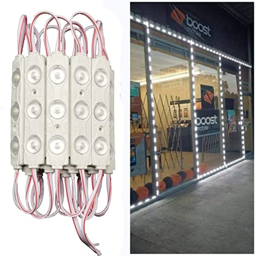 LED Module LED Window Light 100pcs 49.8 Feet 2835 SMD 150LM IP65 Waterproof Decorative Light for Letter Sign Advertising Signs
LED Module LED Window Light 100pcs 49.8 Feet 2835 SMD 150LM IP65 Waterproof Decorative Light for Letter Sign Advertising Signs