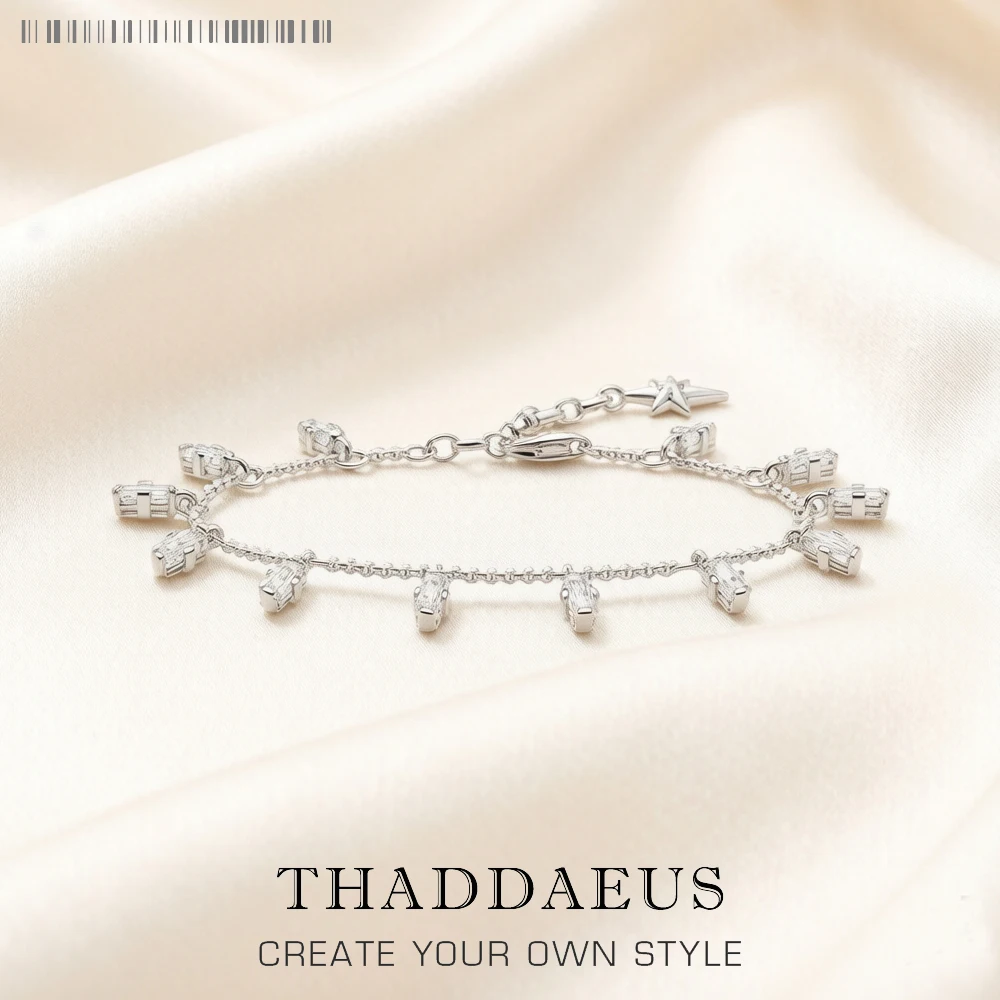 Bracelet Angular Stones With Baguette Cut 925 Sterling Silver Elegant Fine Jewelry Europe Women Trendy Gift
Bracelet Angular Stones With Baguette Cut 925 Sterling Silver Elegant Fine Jewelry Europe Women Trendy Gift
