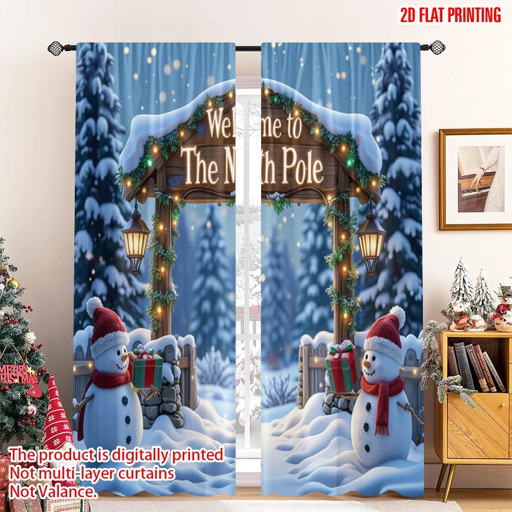 2pcs 2D flat printing Merry Christmas Popular Window Curtains Welcome North Pole Snowman Gifts 100% Polyester Fabric Without
2pcs 2D flat printing Merry Christmas Popular Window Curtains Welcome North Pole Snowman Gifts 100% Polyester Fabric Without