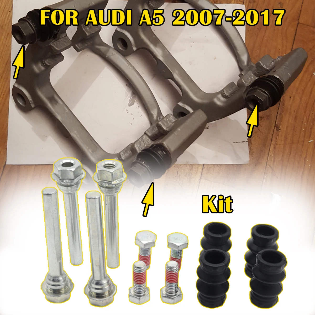 Rear Brake Caliper Cylinder Slider Guide Pin For Disc Housing Bolts Rubber Bushing Boot Seal Kit Replace FOR AUDI A5 2007-2017
Rear Brake Caliper Cylinder Slider Guide Pin For Disc Housing Bolts Rubber Bushing Boot Seal Kit Replace FOR AUDI A5 2007-2017