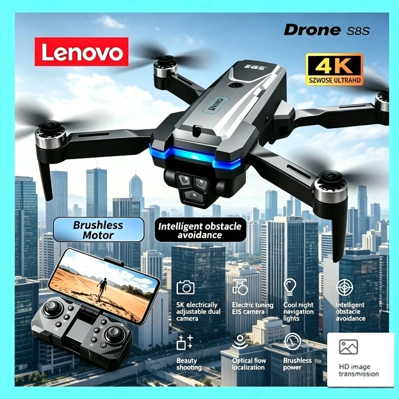 Lenovo S8S Smart RC Quadcopter with Triple Cameras Brushless Motor Obstacle Avoidance and Electric Adjustable Lens
Lenovo S8S Smart RC Quadcopter with Triple Cameras Brushless Motor Obstacle Avoidance and Electric Adjustable Lens