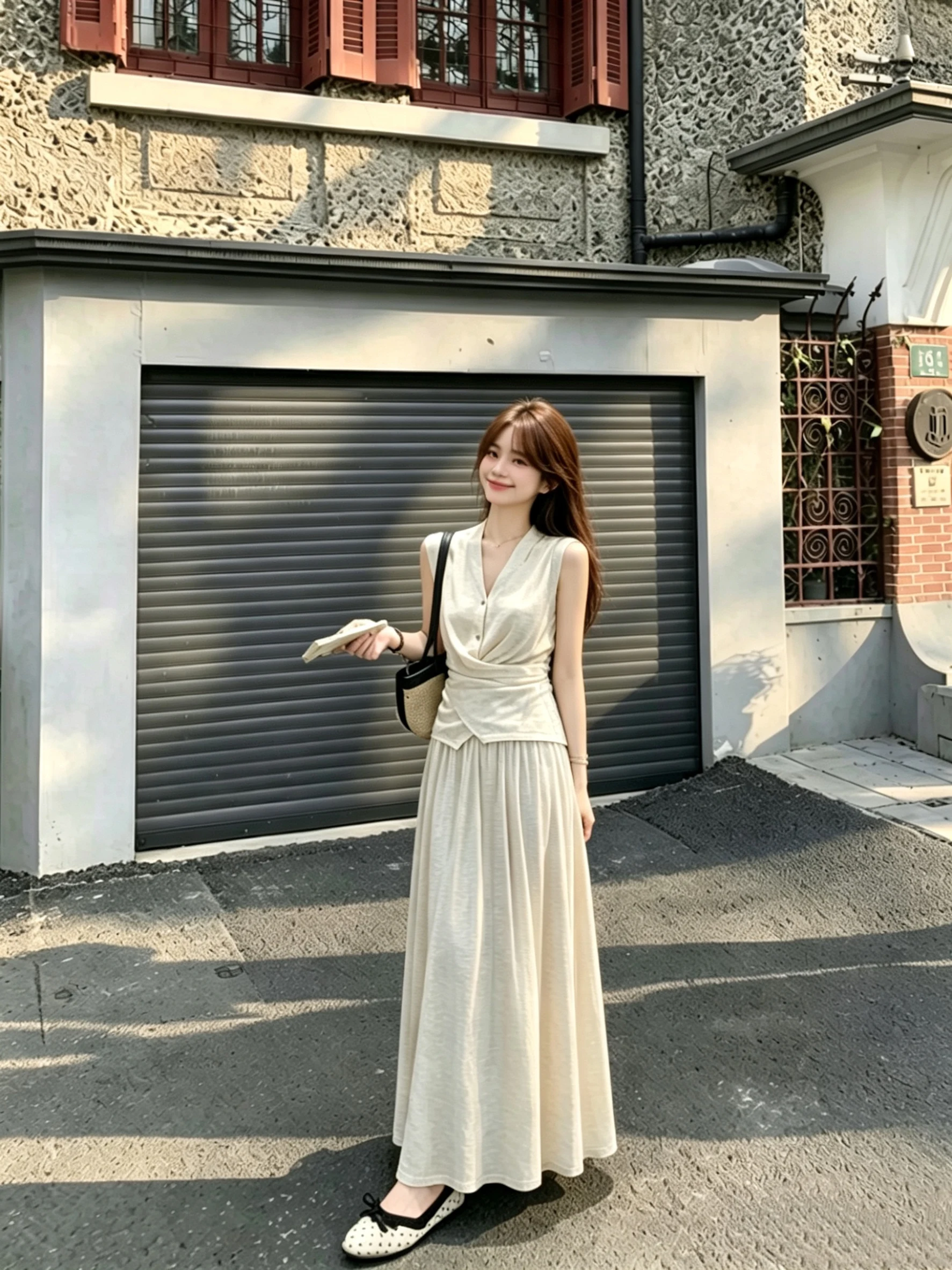 Kumikumi Summer New Style Peach Color Pleated Shoulder T-Shirt Women Loose Drapey Midi Skirt Two-Piece Set Fashionable Casual...
Kumikumi Summer New Style Peach Color Pleated Shoulder T-Shirt Women Loose Drapey Midi Skirt Two-Piece Set Fashionable Casual...