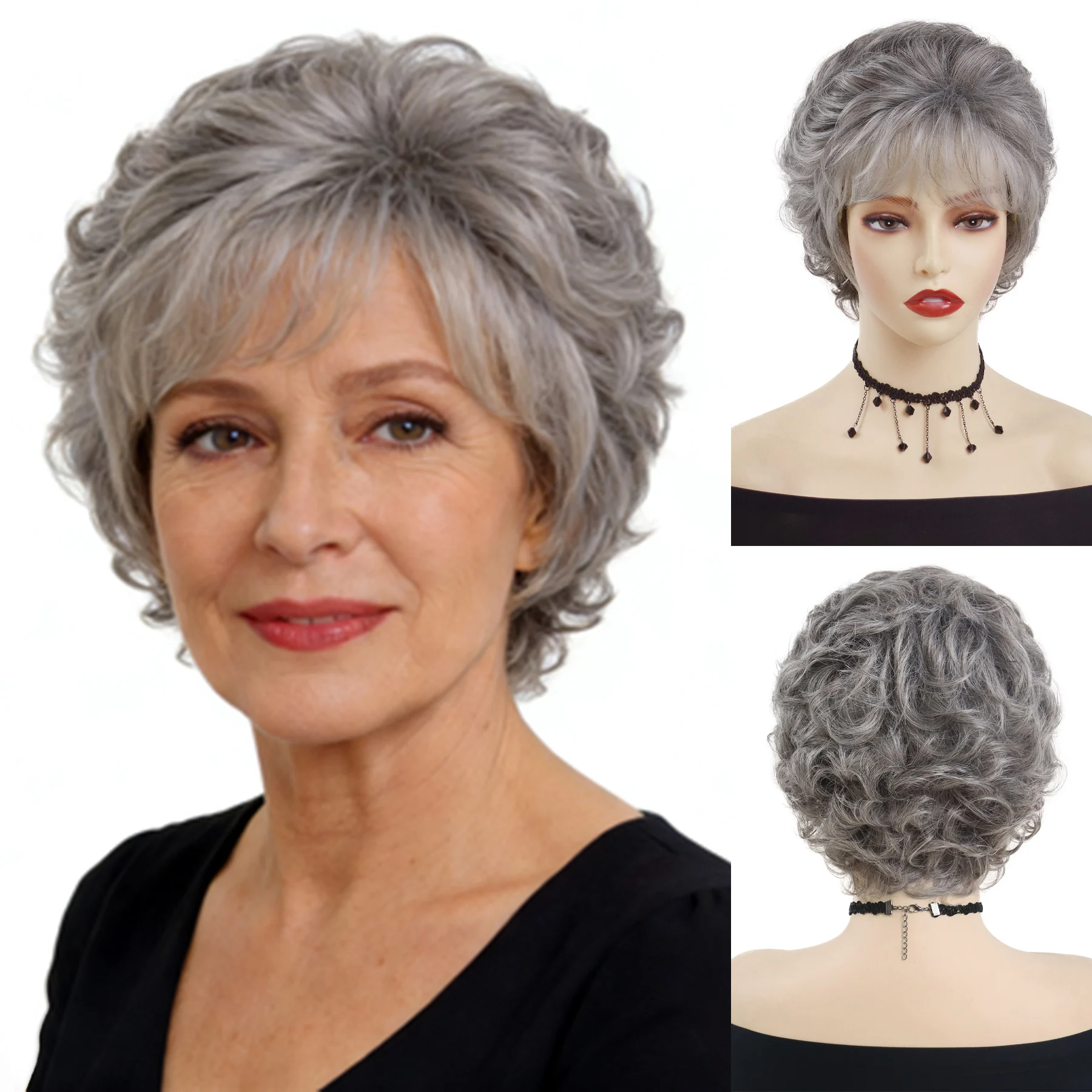 Премиум-парик из синтетических волос, короткий, серый, для женщин, кудрявый, с челкой, для пожилых женщин, мягкий, для костюмов, повседневного использования, косплея, подарок для мамы
Премиум-парик из синтетических волос, короткий, серый, для женщин, кудрявый, с челкой, для пожилых женщин, мягкий, для костюмов, повседневного использования, косплея, подарок для мамы