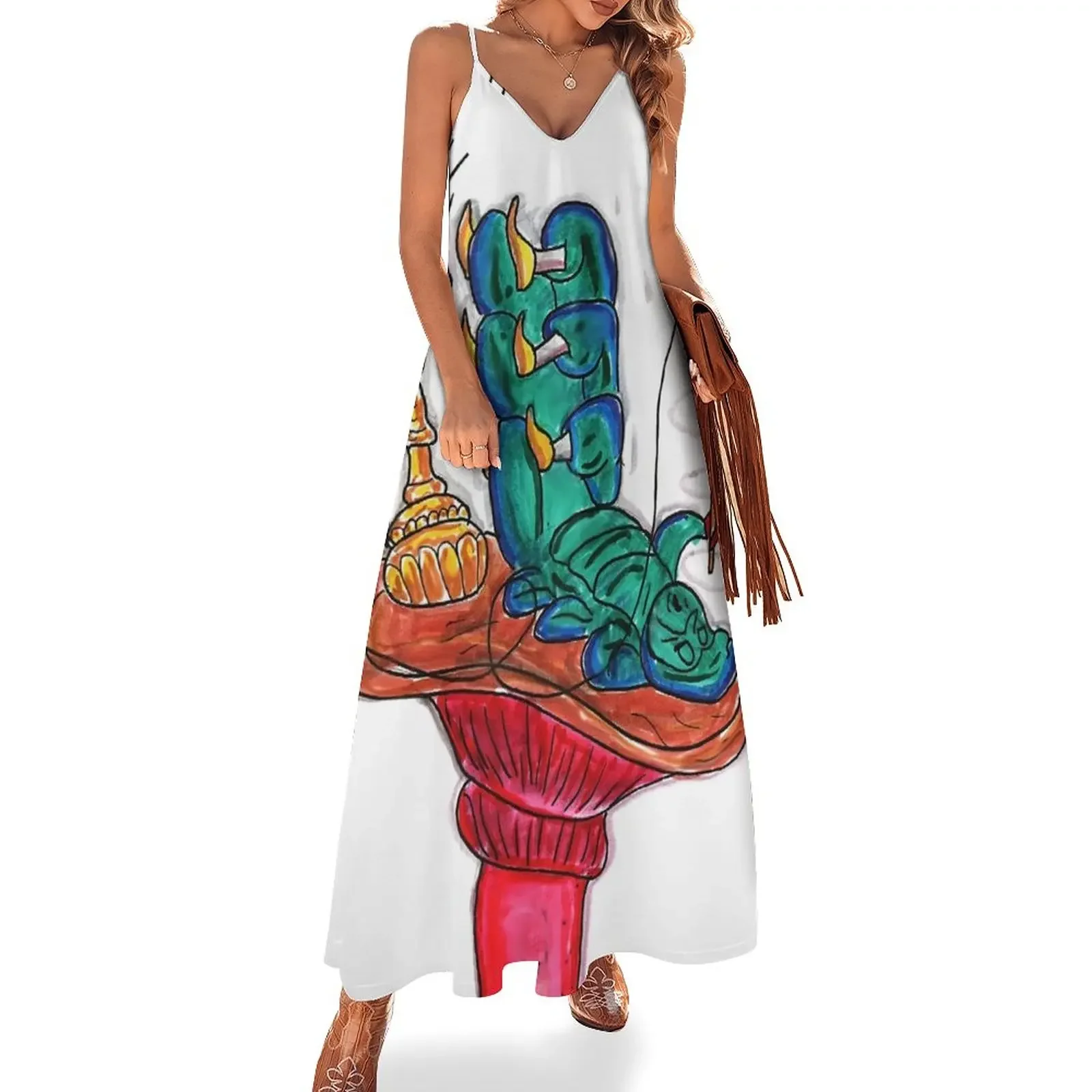 No.95 Sleeveless Dress loose summer dress Women long dress luxury evening woman for wedding Female
No.95 Sleeveless Dress loose summer dress Women long dress luxury evening woman for wedding Female