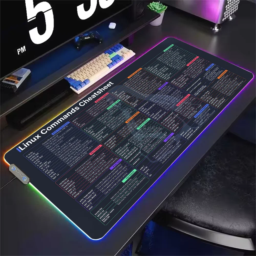 Mouse Pad Line LED Light RGB Luminous L-Linux S Keyboard Desk-Mat Color Waterproof Office Computer Commands Anti-slip Rubber
Mouse Pad Line LED Light RGB Luminous L-Linux S Keyboard Desk-Mat Color Waterproof Office Computer Commands Anti-slip Rubber